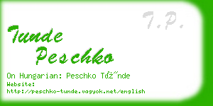 tunde peschko business card